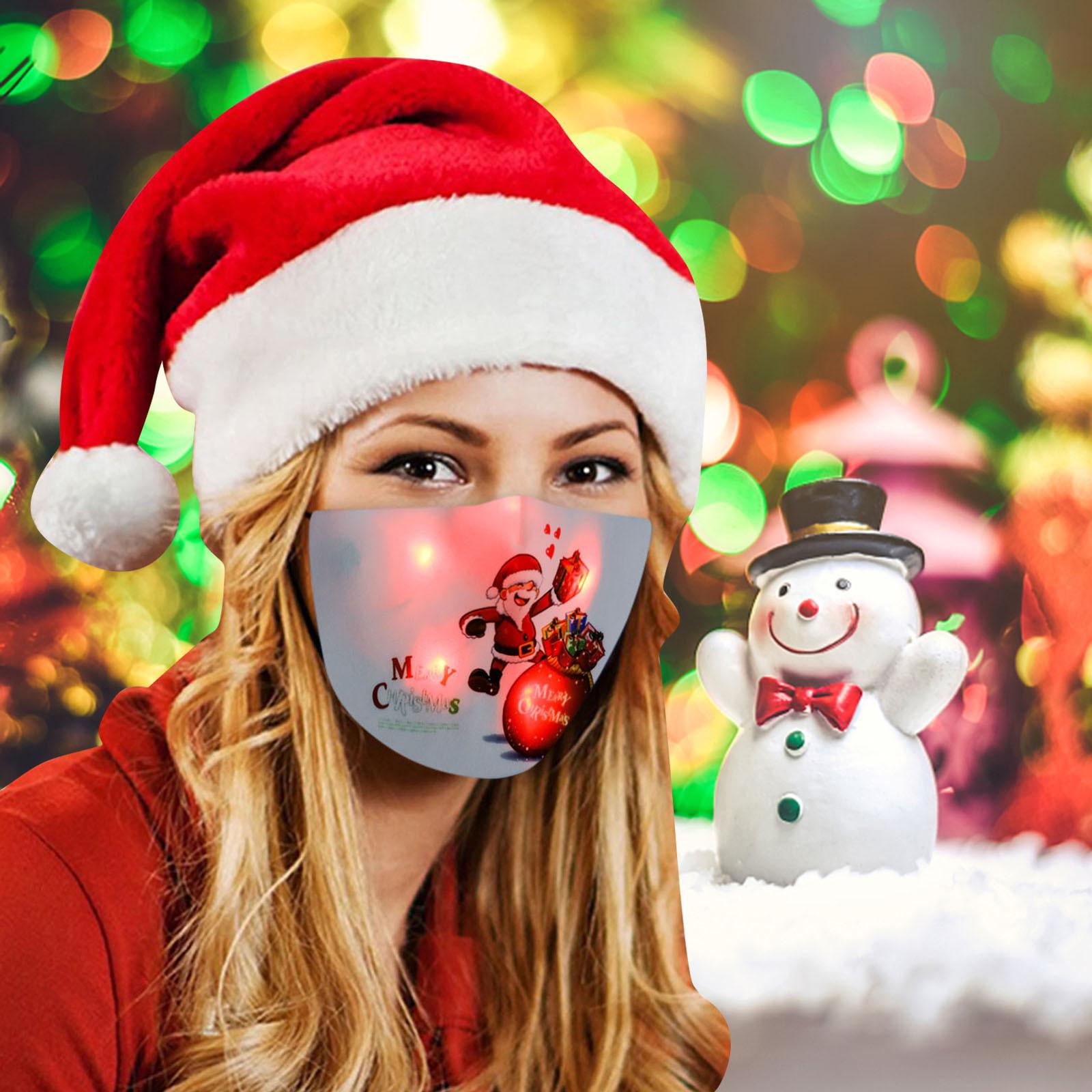 

Светодиодная рождественская маска Светящаяся маска Рождественские огни Светящаяся маска для мужчин и женщин