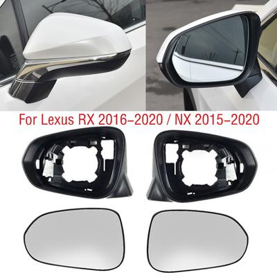 Pour Lexus RX 2016- NX 2015-aile de voiture porte côté miroir lentille verre extérieur rétroviseur cadre boîtier garniture boîtier