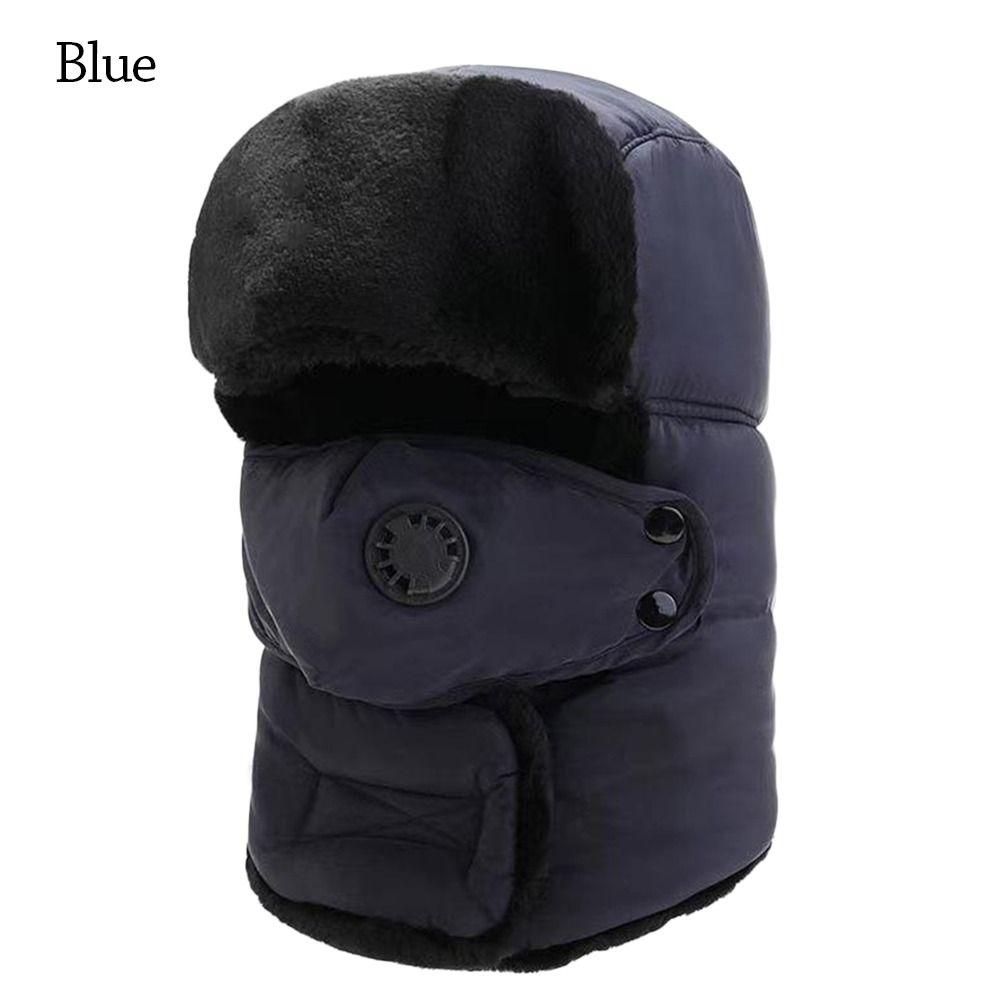 Thick Beanie Russian Caps Warm Winter Hat Outdoors Earflap Pilot Caps  for Men Women