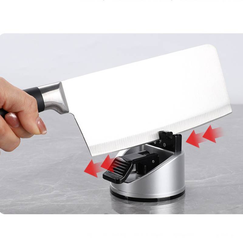 Tungsten Steel Knife Sharpener With Multifunction Sucker Base For Kitchen Use