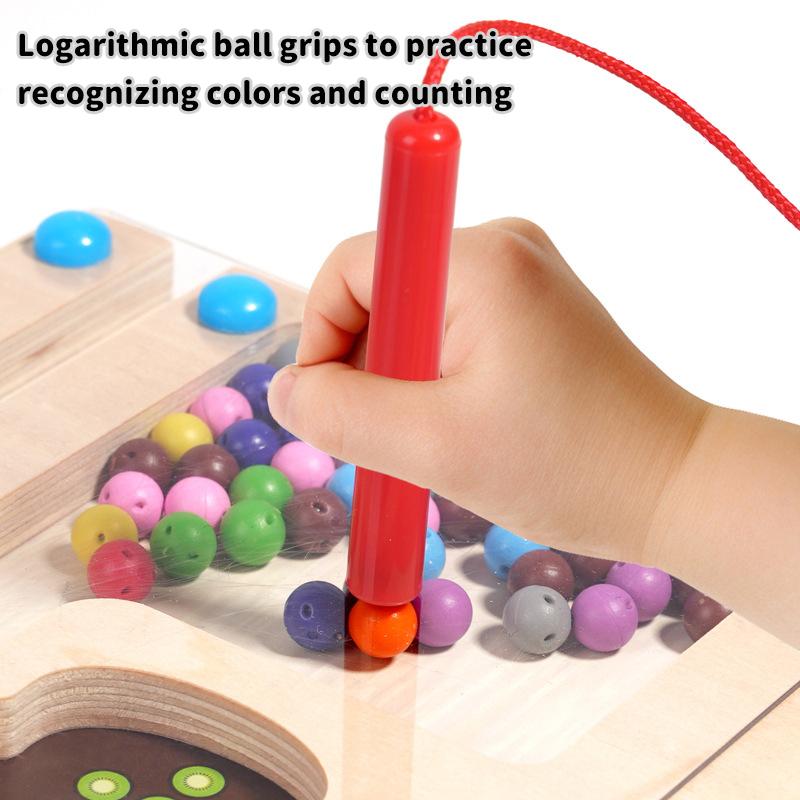 3 In 1 Children Wooden Magnetic Color and Number Maze Learning Education Toys Matching Shape Montessori Educational Toys