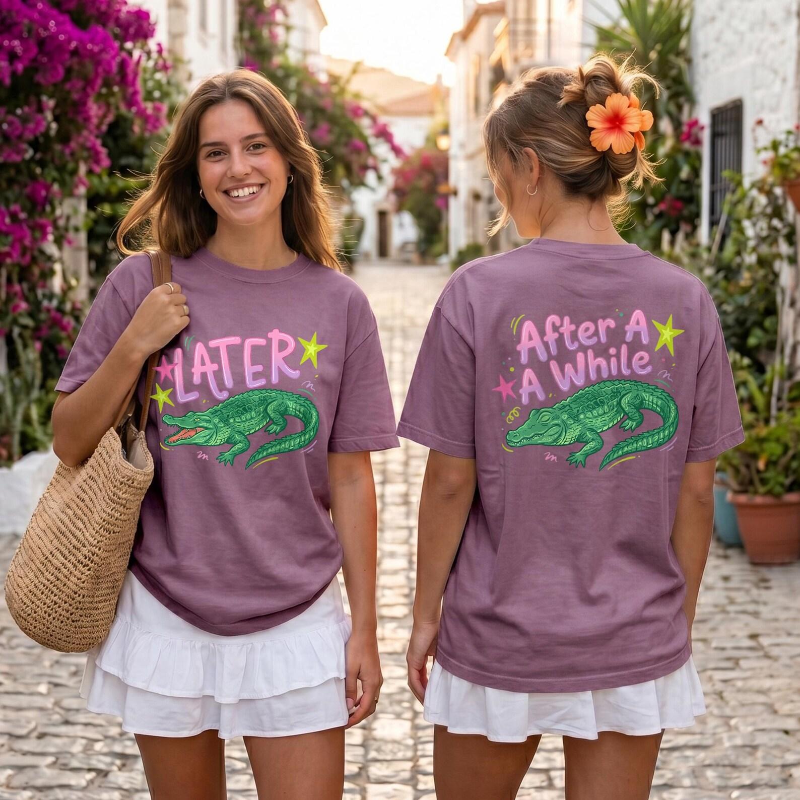 Comfort Colors® - Later Alligator After A While Shirt, Retro Summer Crocodile Graphic Tee, Aesthetic Beach Summer Vibe Croc Shirt S