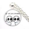 TBH Autism Creature Yippies Creative Funny Yippee Meme Cartoon Glass Cabochon Pendant Necklace Charm Jewelry Gift Jewelry