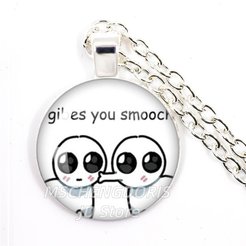 TBH Autism Creature Yippies Creative Funny Yippee Meme Cartoon Glass Cabochon Pendant Necklace Charm Jewelry Gift Jewelry