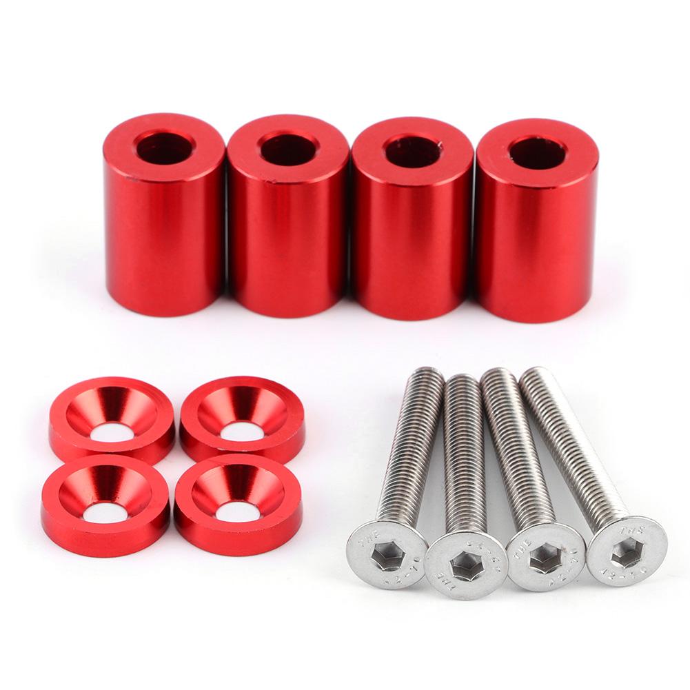 Aluminum Alloy Bonnet Raisers Hood Vent Spacers Screws Kit Modified Parts for Racing Car