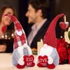 1pcs Gnome Plush Doll Faceless with Heart Pendant Valentine's Day Decor Home Ornament Gift Red Nose Goblin Desktop Ornaments