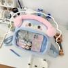 Plush Headphones Penguin Backpack Outdoor Large Capacity Itabag Transparent