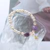Special-shaped amethyst natural freshwater pearl bracelet Bangles Women Fashion Jewelry accessories Gift