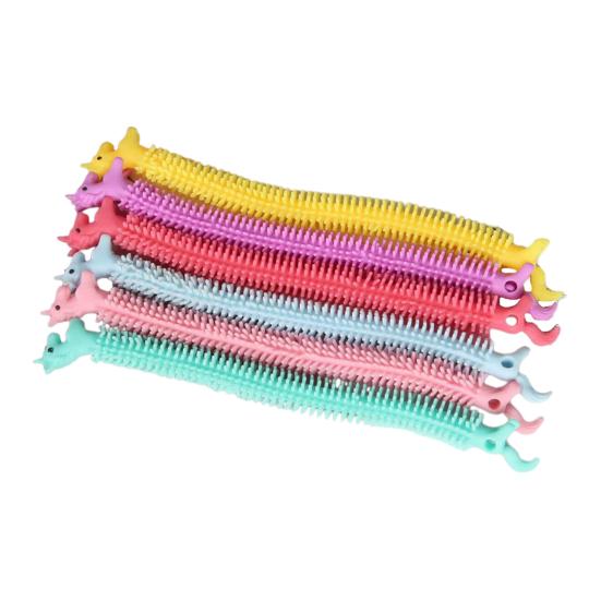 3Pcs Stretchy Fidget String Toy Dog Dinosaur Horse Caterpillar Stress Relief Toy Anti-Anxiety Easter Children's Day Classroom Exchange Birthday Party
