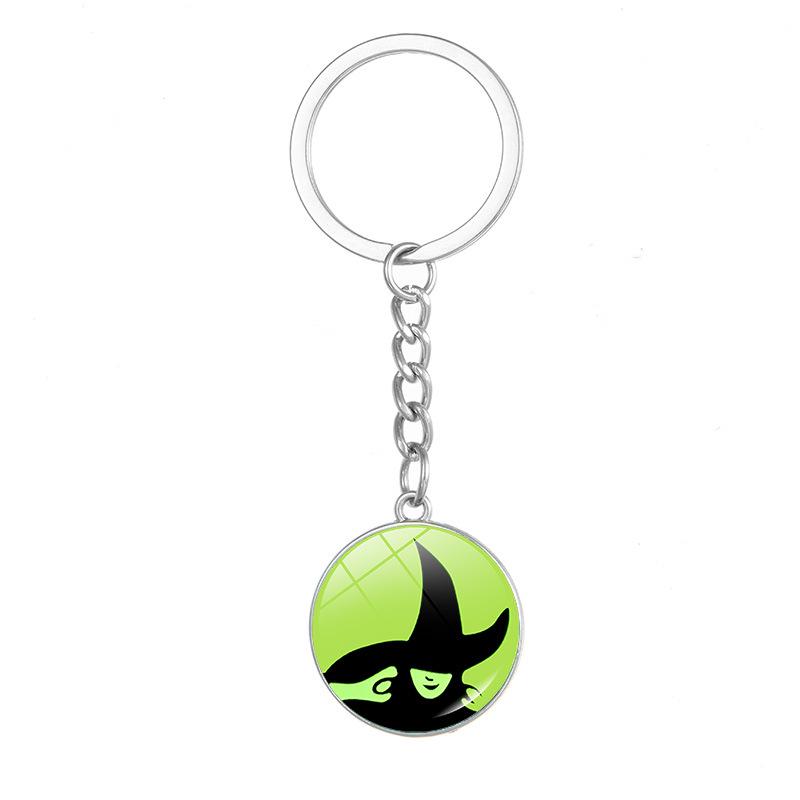 Elphaba & Glinda Wickedly Magical Time Gem Keychain Pendant