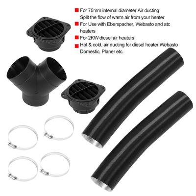 75mm Auto Dieselheizung Rohrleitung Warmluftauslass Lüftungsauslass Kits 102114340000