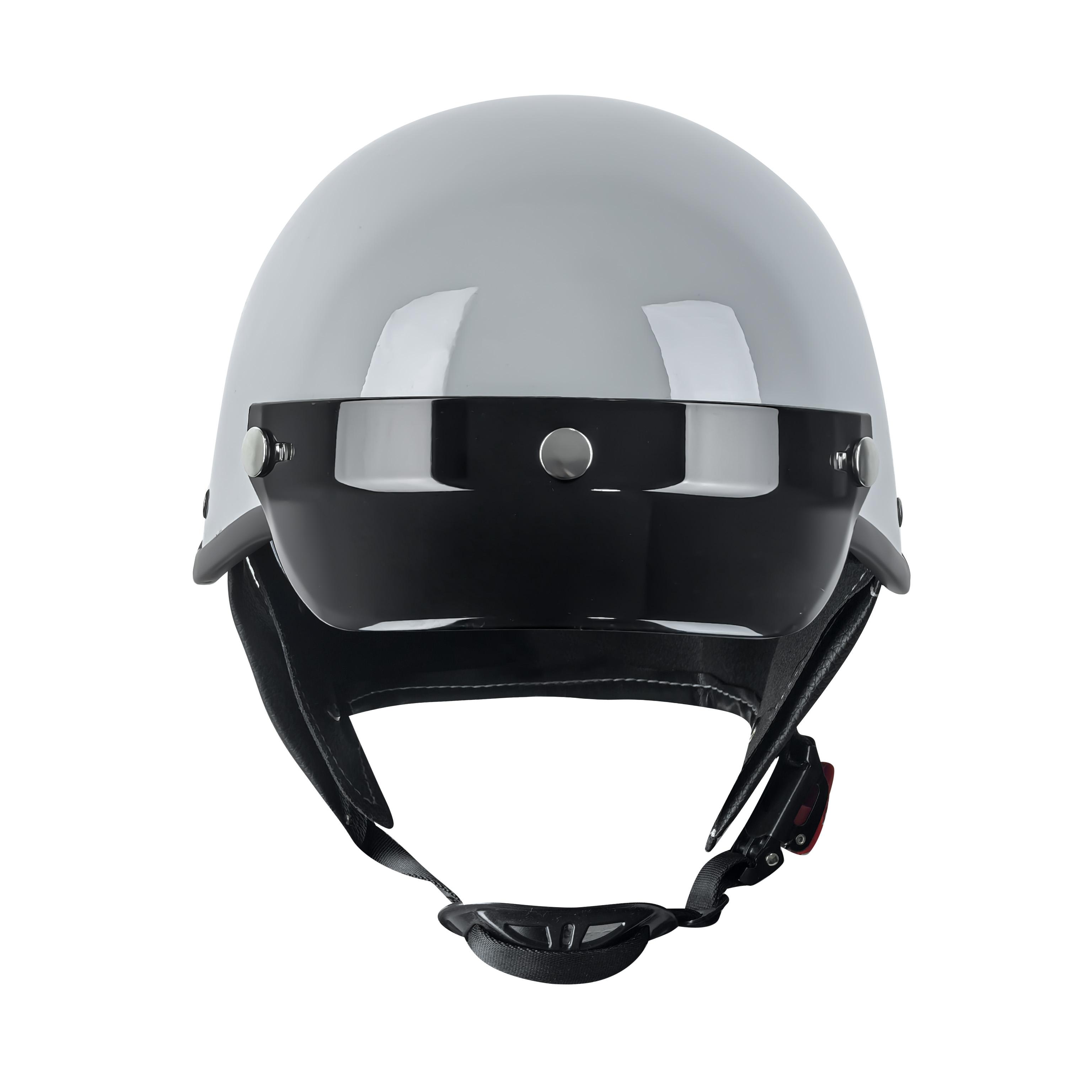 Factory Direct Motorcycle Half Helmet - Impact-Resistant ABS, Quick-Release