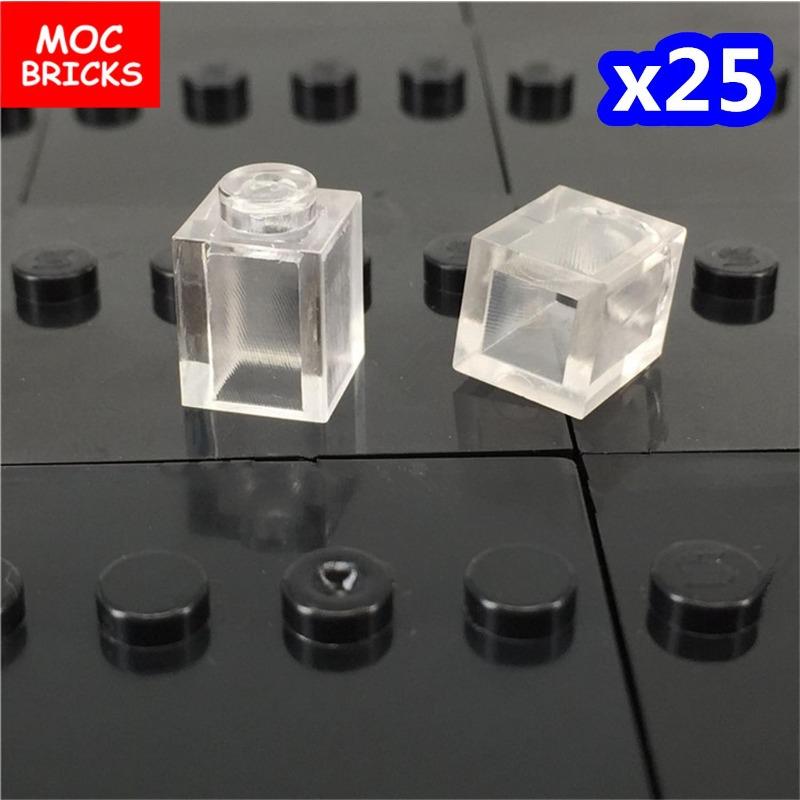 50pcs / lot MY OWN CREATION Blocks Transparent Clear Plate Block 1x1 1x2 1x4 1x6 02426 4070 Learning Building Blocks Children Playthings