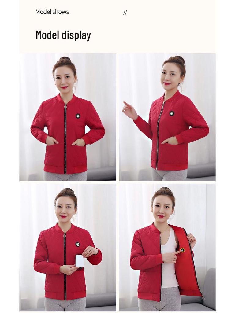 Smart Heated Cotton Jacket with Carbon Fiber for Winter Travel Protection