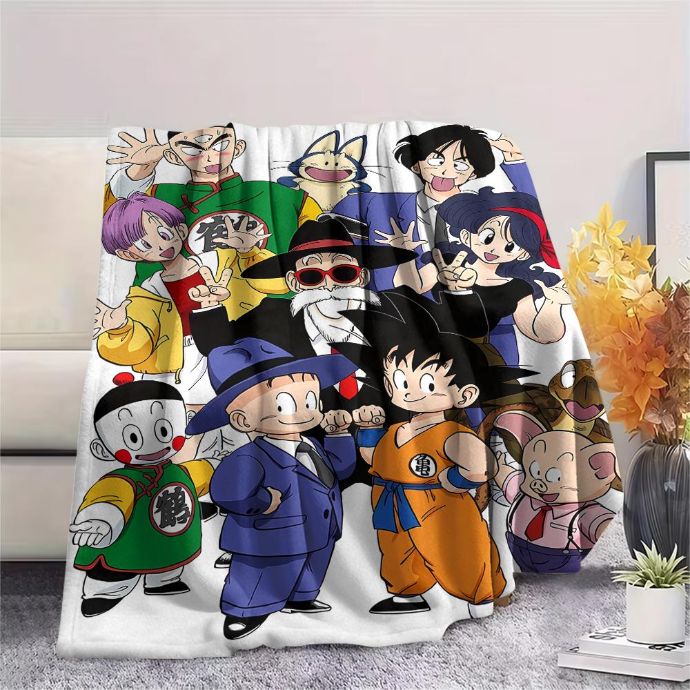 Dragon Ball Charakter Druck Flanelldecke Hohe Qualität Bequem für Alle Jahreszeiten Heimdekoration Wärme und Komfort Perfekt für Weihnachtsgeschenke