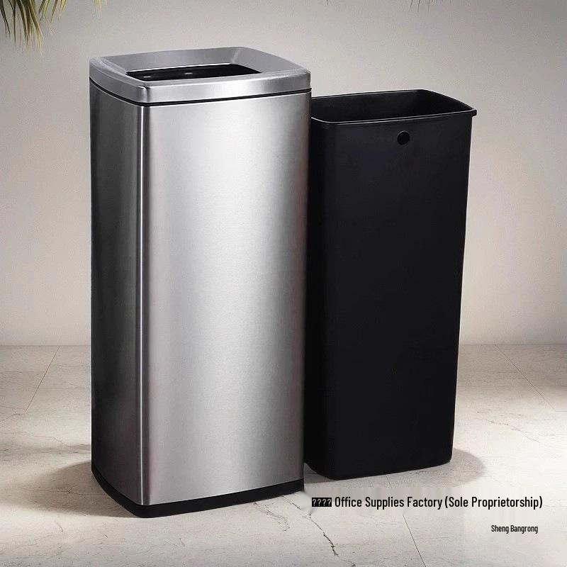 Stainless Steel Foot-Operated Bathroom Trash Can