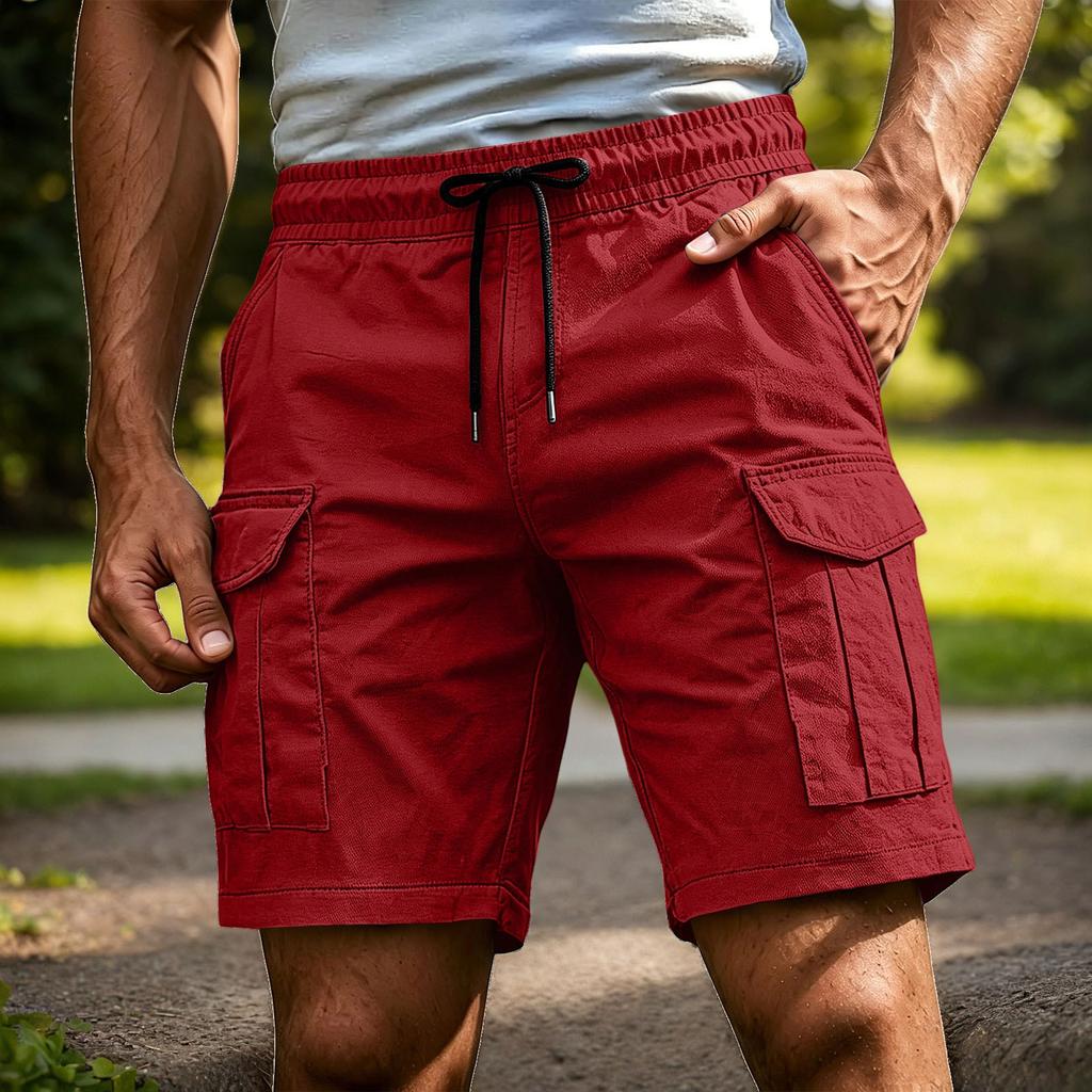 Mens Shorts Casual Lightweight Drawstring Cargo Design Mens Athletic Shorts for Outdoor and Gym Shorts Men