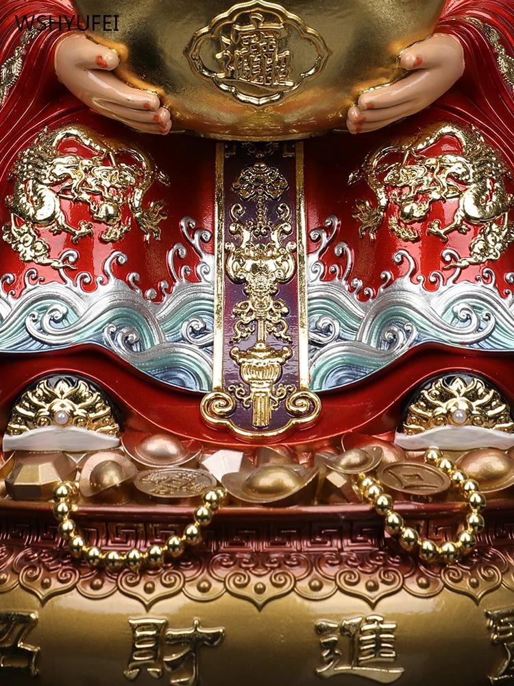 Buddha Statues of Wealth for Home, Resin Crafts, Shop Feng Shui Ornaments, Buddhist Worship, 12inch, 1PCs