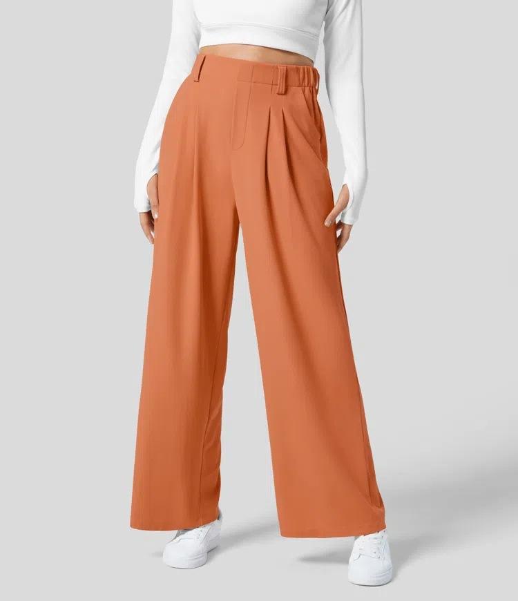 New European and American Drape High Waist Wide Legs Loose and Versatile Casual Loose Trousers Women