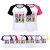 5300 Kids Girls KATSEYE Print Raglan Short Sleeves T-Shirt
