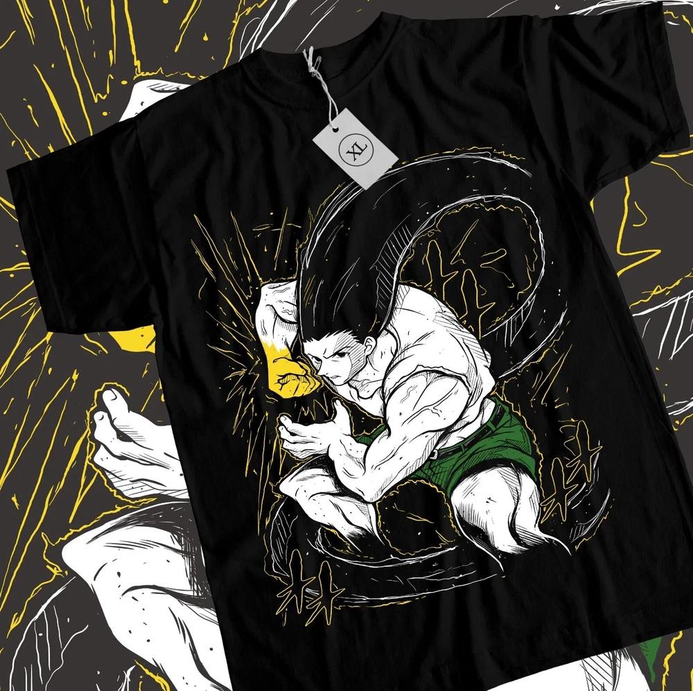 Anime Hunter X Hunter Gon Power Version Graphic Black Tshirt Size S4xl S