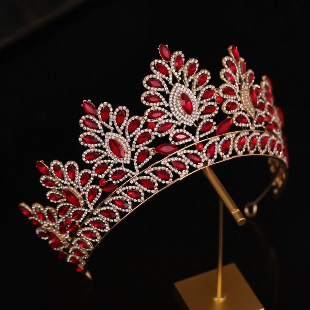 Luxury Zinc Zinc Alloy Princess Crown Sparkling Bridal Headwear Trendy Women Hair Hoop Stage Performances