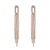 S925 Silver Needle Full Diamond Long Tassel Earrings - European & American Fashion, Exaggerated Celebrity Style Dangle Earrings for Women