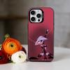 H-Hazbin Hotel A-Angel Dust Phone Case For iPhone 17,16,15,14,13,12,11 Plus,Pro Max,XS,Colorful Silver Phone case Funda Cover
