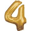 Balloon - Number 4 - Gold Aluminium - 66x88cm - Birthday Decoration