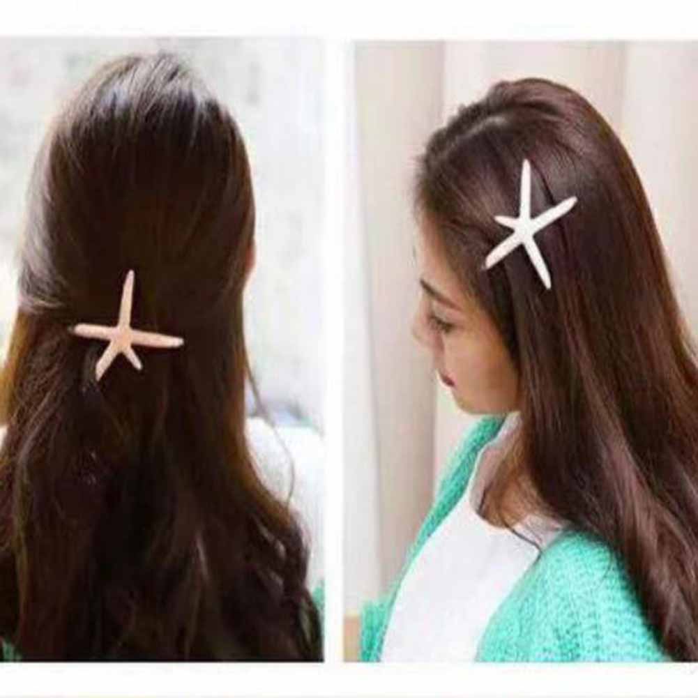 Women Hair Clip Alloy Starfish-shape Geometric Grasping Clip Hair Ornaments