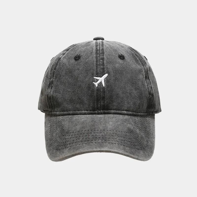 Adjustable Airplane Embroidery Cotton Baseball Caps Unisex Gorras WoUnisex Retro Retro Solid Color Trucker Hats Breathable Sun Hat
