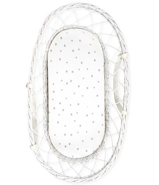 Carrycot Sheet 2-Pack Black Dots/Grey Dots