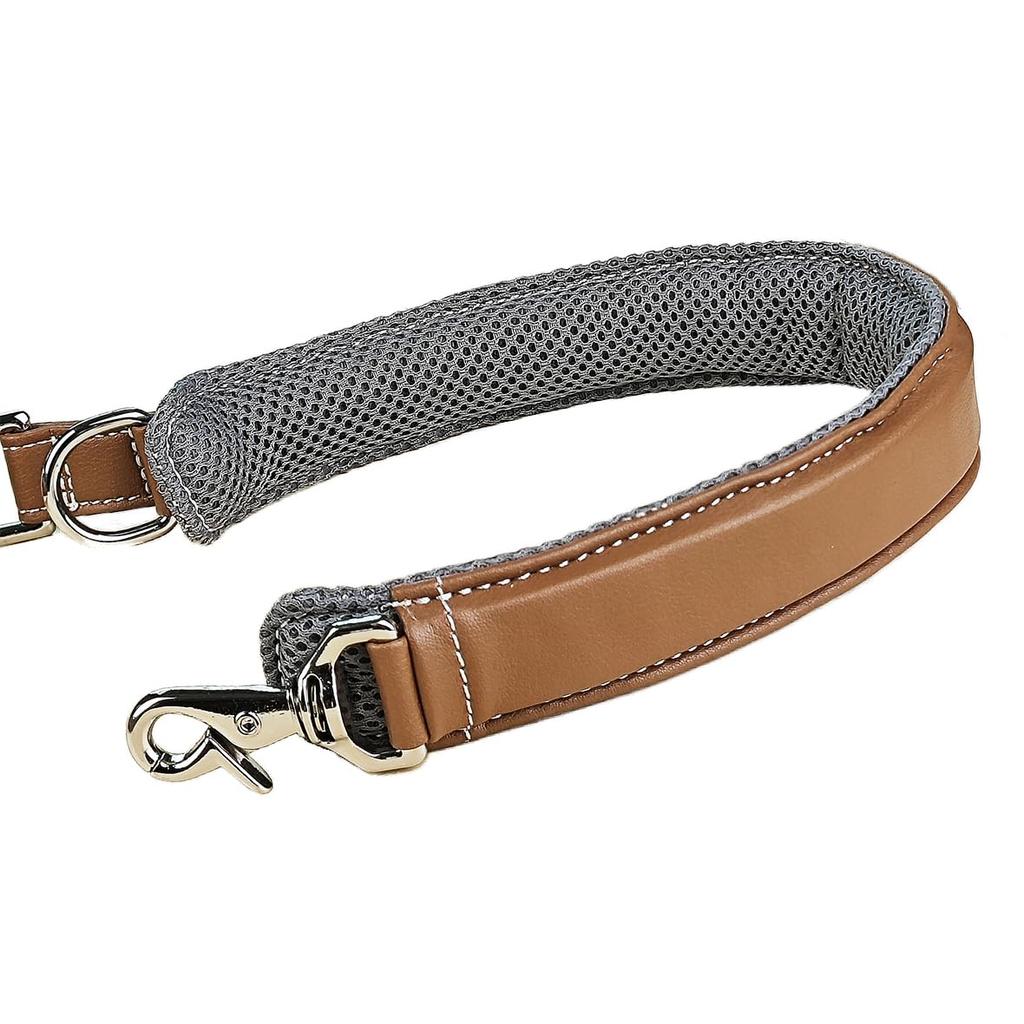 Beanspet Dog Double Double Snap Padded for and Large for and Escape Prevention Leash, Lock, Hook, Leather, 1.2m Length, Adjustable, Handle, Small,