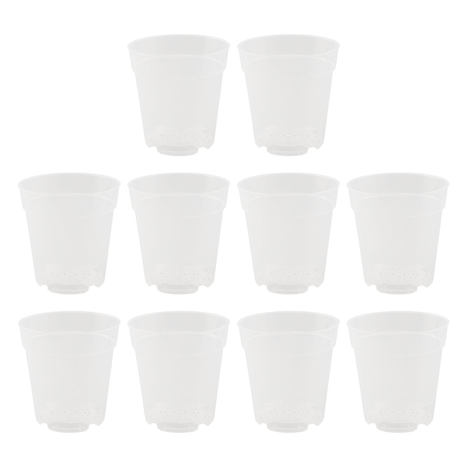 

Transparent Plant Pots for Indoor and Outdoor Use 10pcs Set with Efficient Drainage Holes for Optimal Plant Vitality and Health
