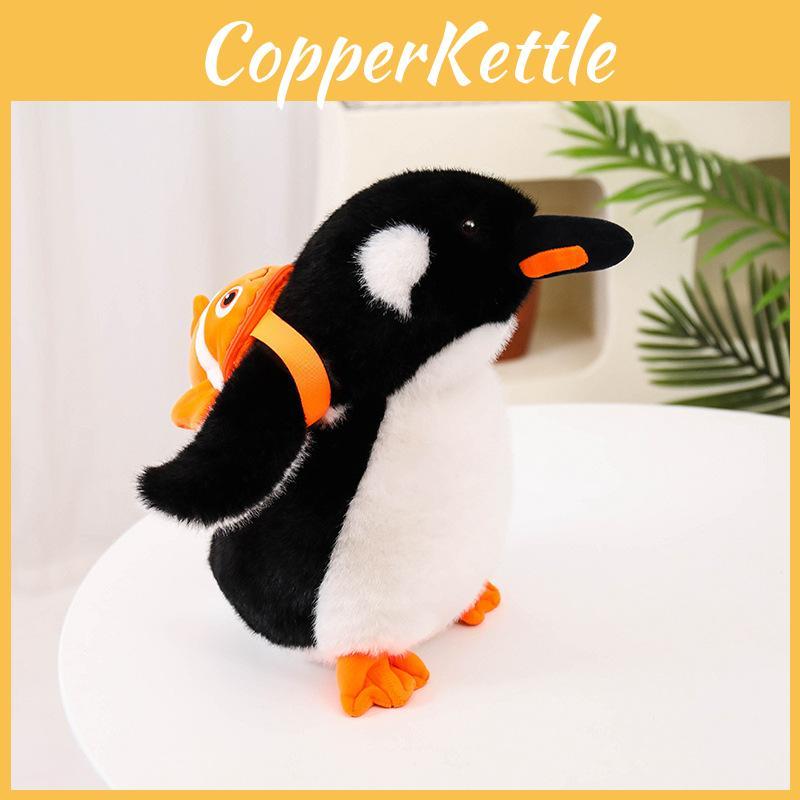 Penguin Backpack Clownfish Plush Toy Cute Animal Doll Cartoon Kids Gift Birthday