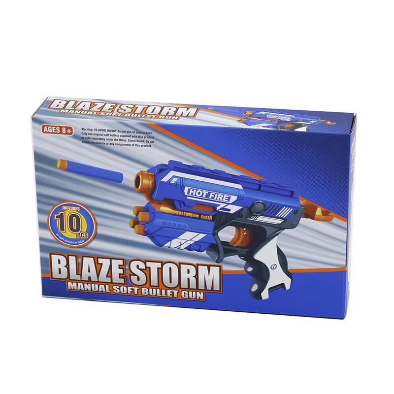 ZIVCONCING Children s Manual Soft Bullets Toy Gun Kits For Nerf Darts Toy Pistol Gun Long Range Dart Blaster Kids Toys Xmas Gift синий