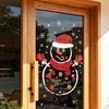 Weihnachtsdekorative Glasaufkleber, Schneemann Weihnachtsbaum Transparente Fensteraufkleber, Dekorative Atmosphäre Szenenaufbau