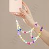 ins color long neck mobile phone chain fashionable acrylic beaded mobile phone lanyard convenient messenger mobile phone chain