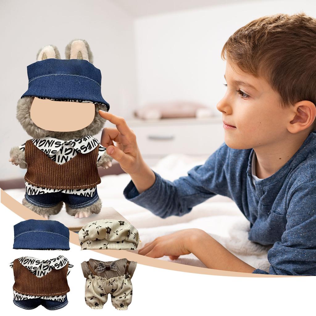 Roztomilé kreslené oblečení pro panenky - 17cm roztomilé oblečení pro panenky, doplňky pro panenky