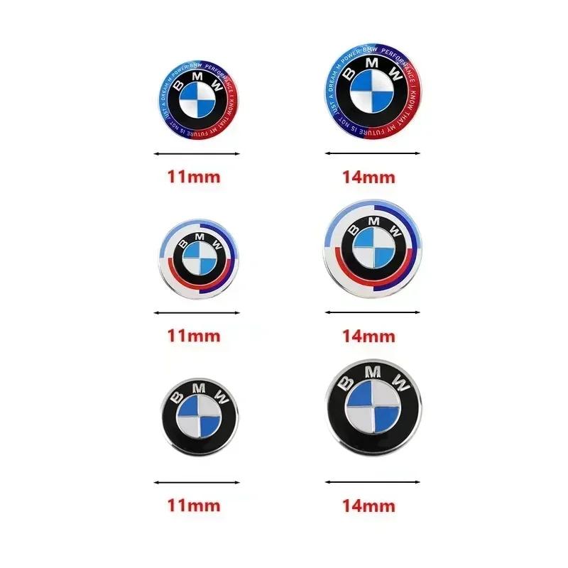 Car Remote Key Logo Radio Button Sticker Accessories For BMW 50th Kith F30 F10 E90 E46 E60 E70 E39 E36 E87 X7 E92 E91 E28 X3 X1