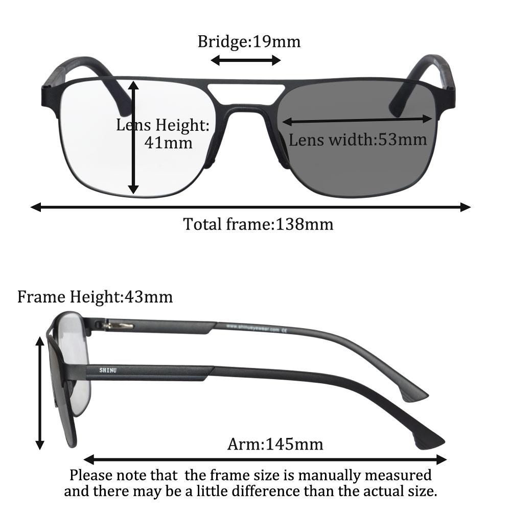Cycling Glasses Multifocal Progressive Photochromic Man Near And Far Double Bridge Frame Gift For Man For Husband