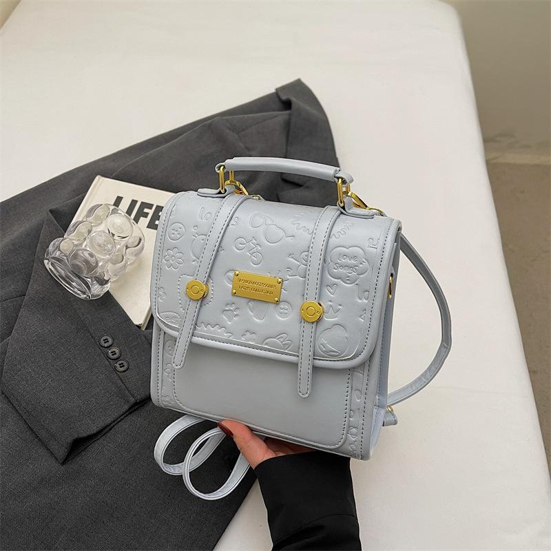 Niche embossed women's backpack new versatile backpack summer popular exquisite schoolbag
