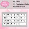 Bemeol 476 Pieces Bulletin Board Letters 4 Inch Large Alphabet Letter Stickers Self Adhesive Stick On Letters for Poster Board School Classroom Home