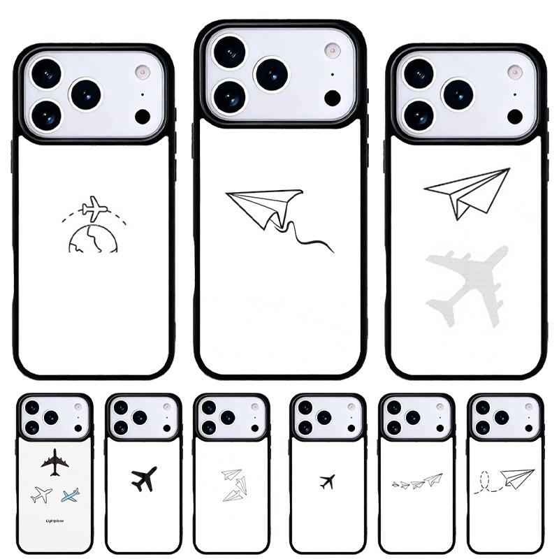 Travel the World of Air Plane Paper Phone Case for iPhone 17 Air 16e 15 14 13 Pro Max Back Cover for 12 11 Pro Coque