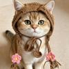 Funny Puppy Kittens Knitted Hat Handmade Pets Party Cosplay Headwear Fashion Cat Accessories  Party
