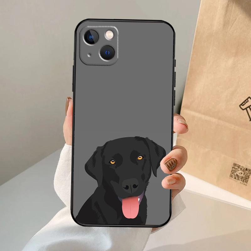 Black Labrador Dog Phone Case For iPhone 17 Air 16 15 13 11 12 14 Pro Max 13 12 mini 15 16 Plus 16e Cover Coque