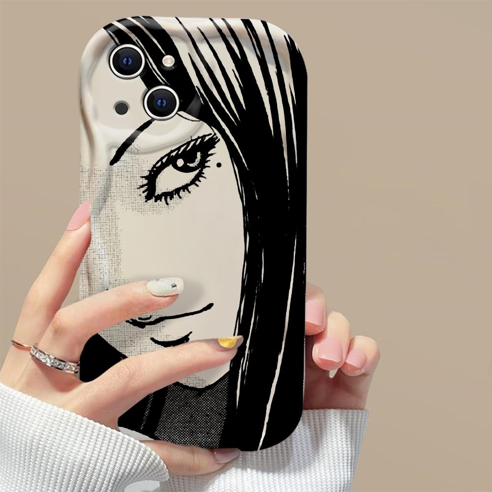 Junji Ito skrekk Hete tegneserier Tomie Telefondeksel For iPhone 16 15 14 13 12 11 Pro Max XS X XR 7 8 SE Støtsikkert Mykt Deksel