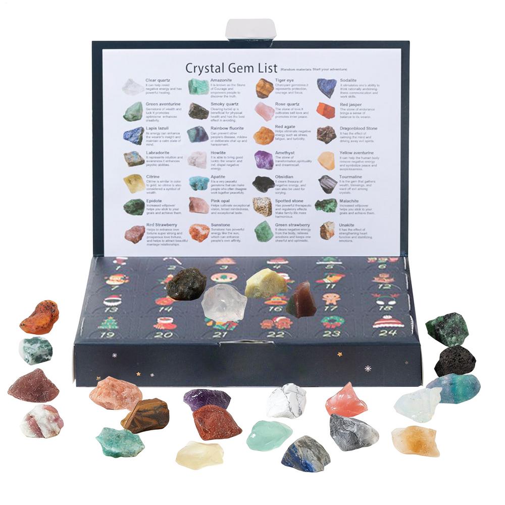 

2025 Crystal Christmas Countdown Calendar 24 Days Countdown Christmas Calendar Advent 24 Grid Crystal Stone Children s Gifts other