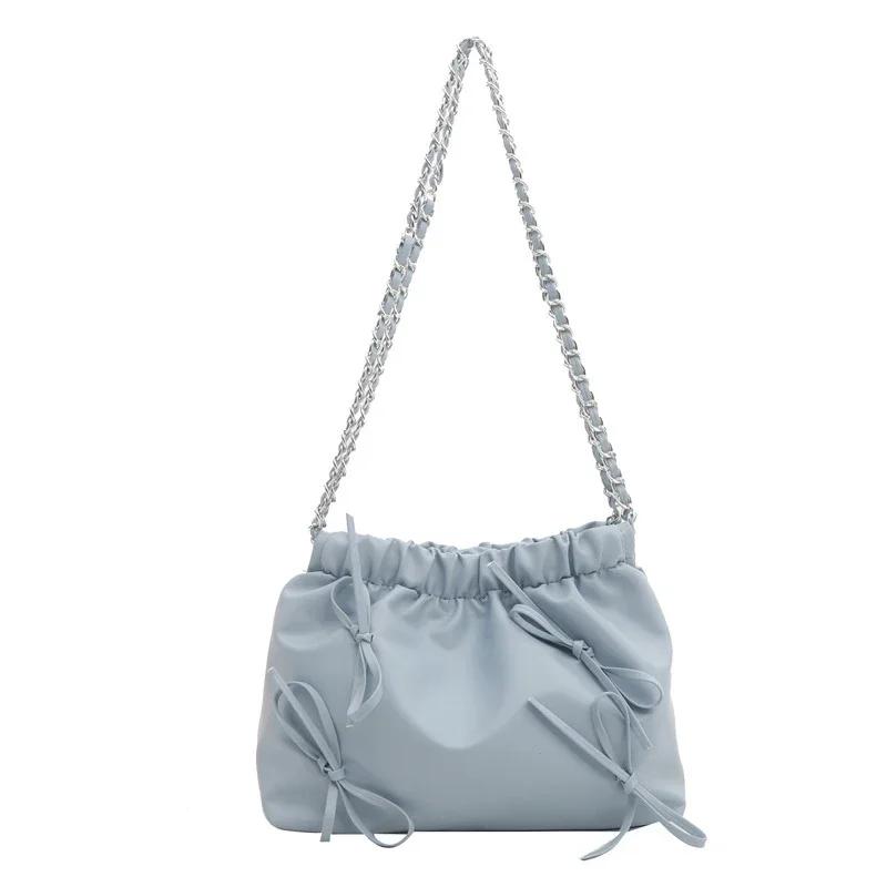 

Простая повседневная модная женская сумка через плечо большой емкости, весенняя новая простая повседневная сумка-ведро для занятий и поездок на работу