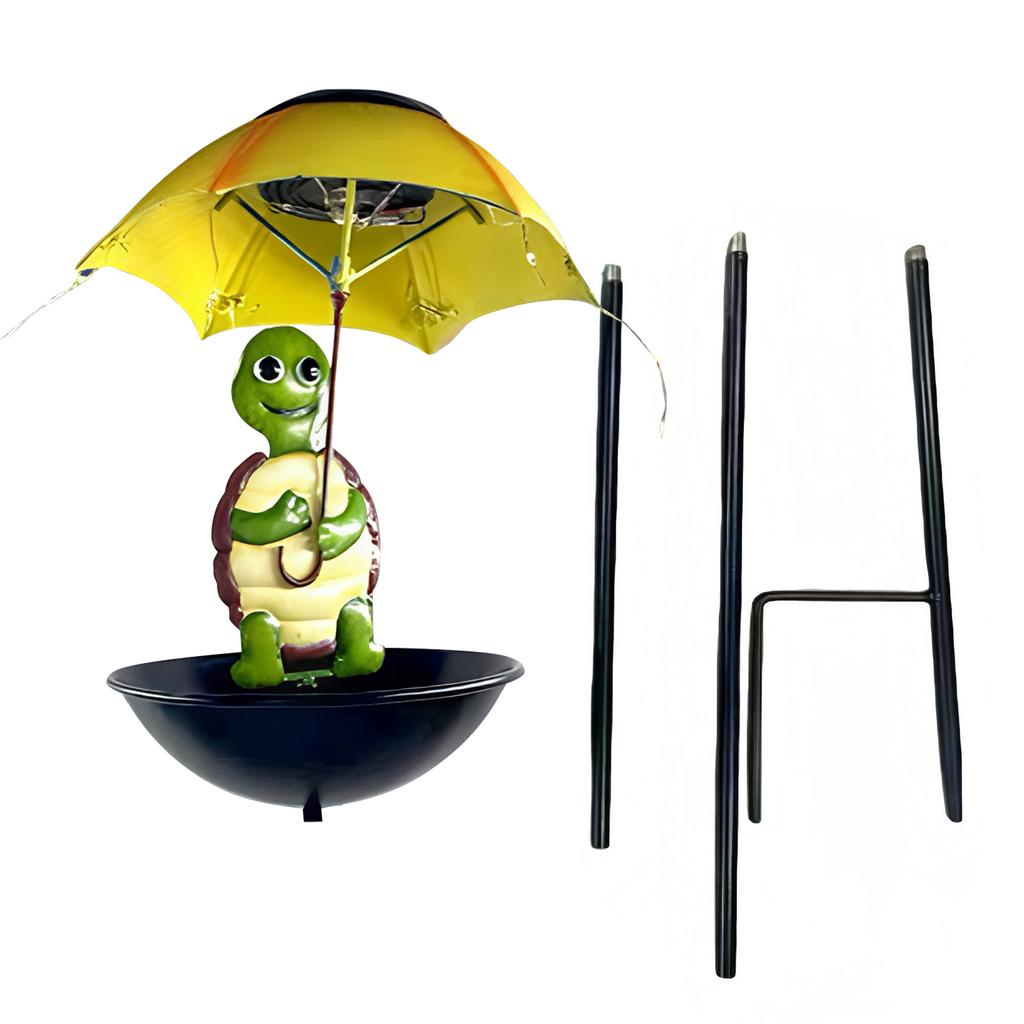 Solar Tier Garten Außenleuchten Vogelhaus mit Schirm Solar Kolibri Futterspender für Hof Balkon Rasen Weg Außen